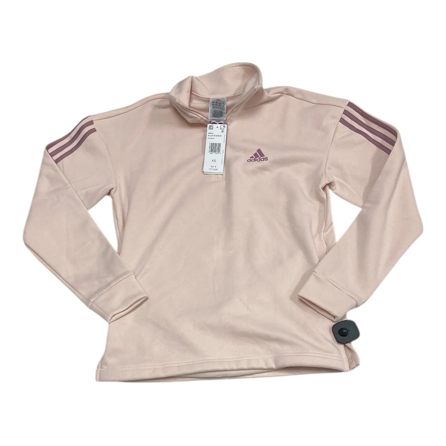 Athletic Sweatshirt Collar By Adidas In Pink & Purple, Size: Xs TaglessCollar smooth zipper