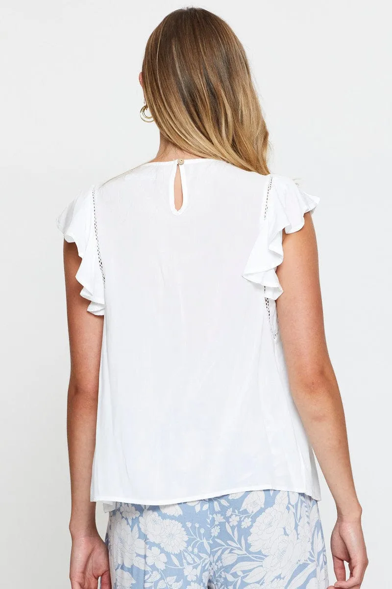 Smart Skirt HighElasticity White Crop T Shirt Short Sleeve