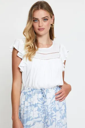 White Crop T Shirt Short Sleeve Meeting Ready