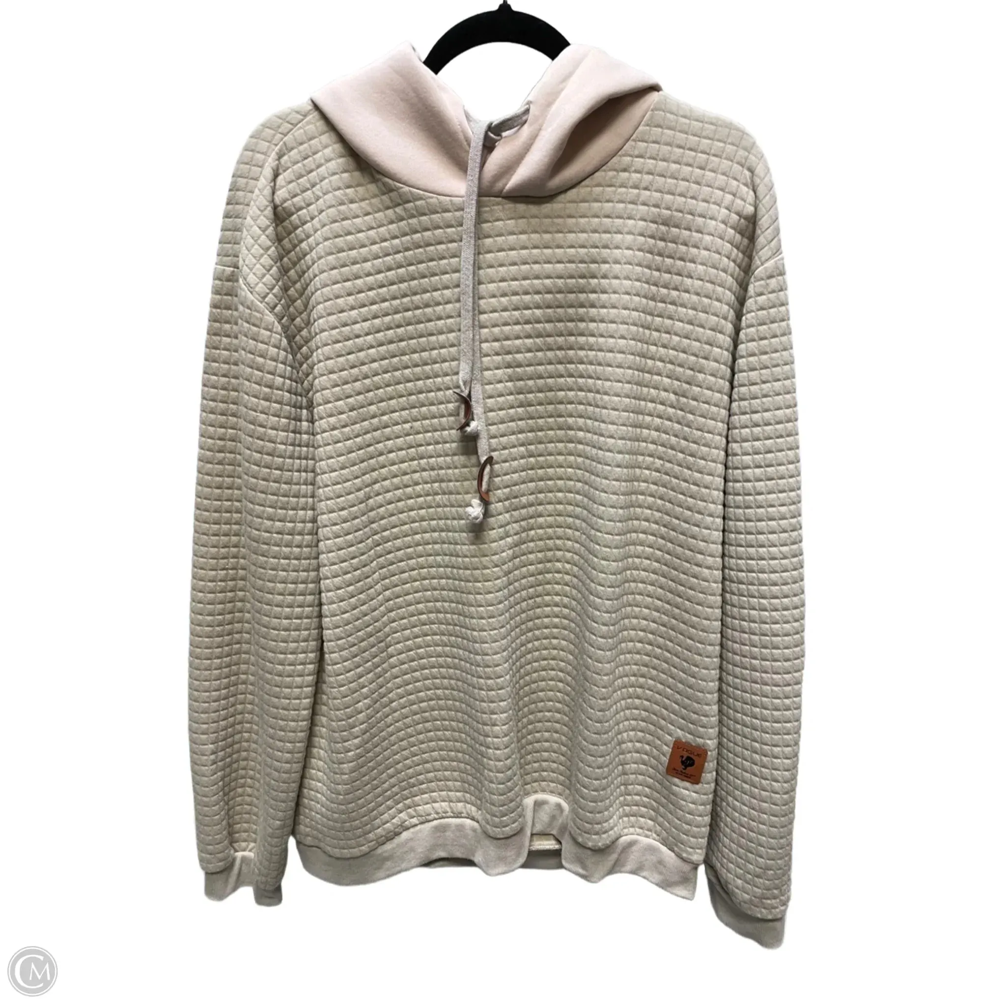 Sweatshirt Hoodie By COOF ANDY  In Tan, Size: Xl Trend Vibe Gym Safe