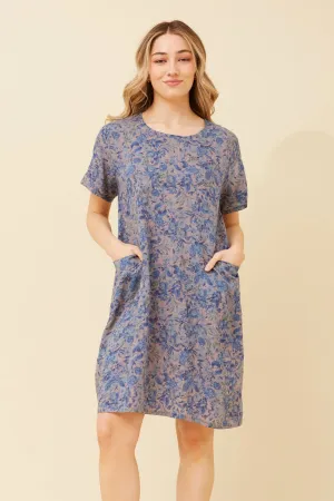 VINE FLORAL PRINT SHIFT DRESS Hike Fit