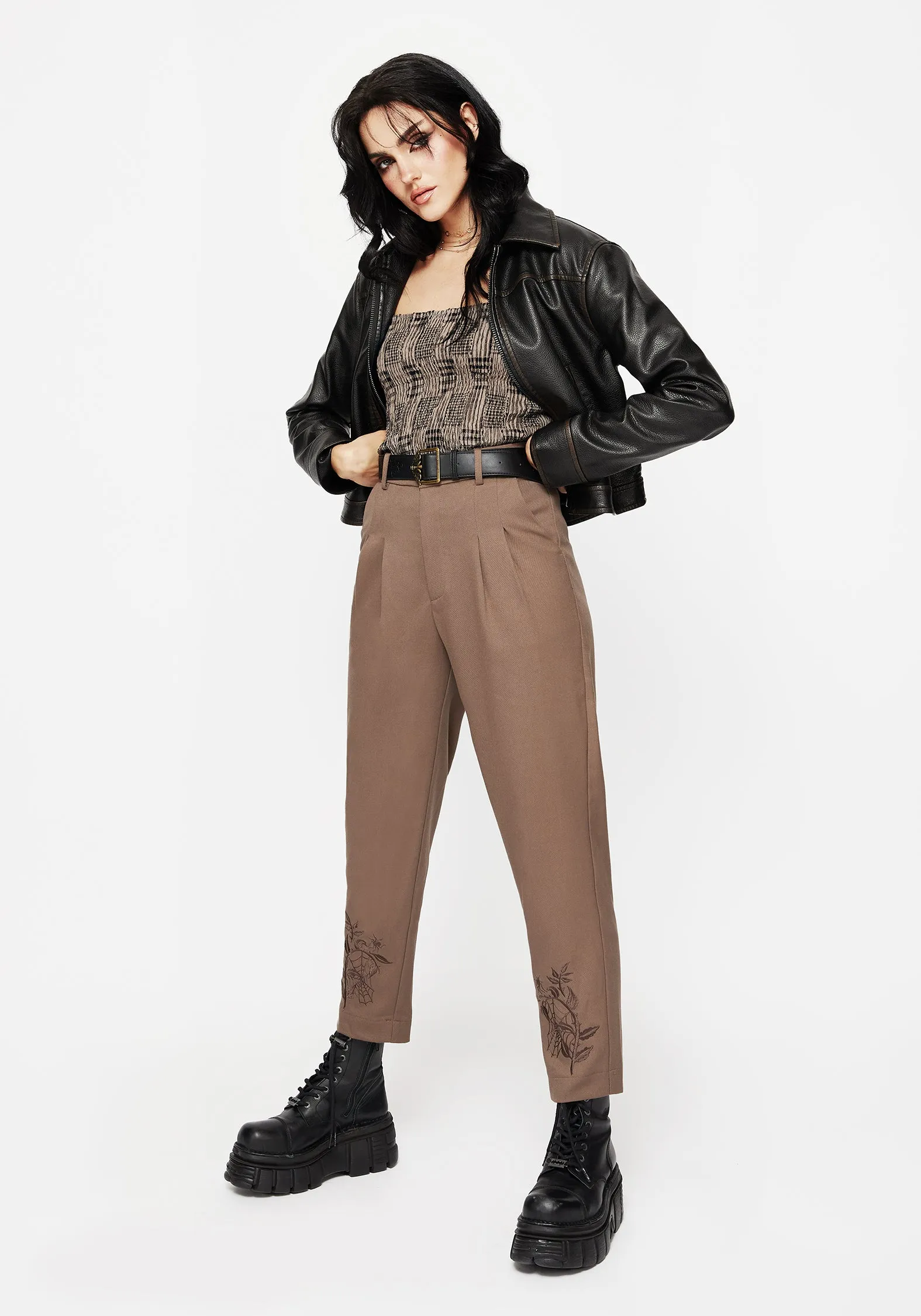 NonChafingLegs Hazel Embroidered Slim Tailored Trousers