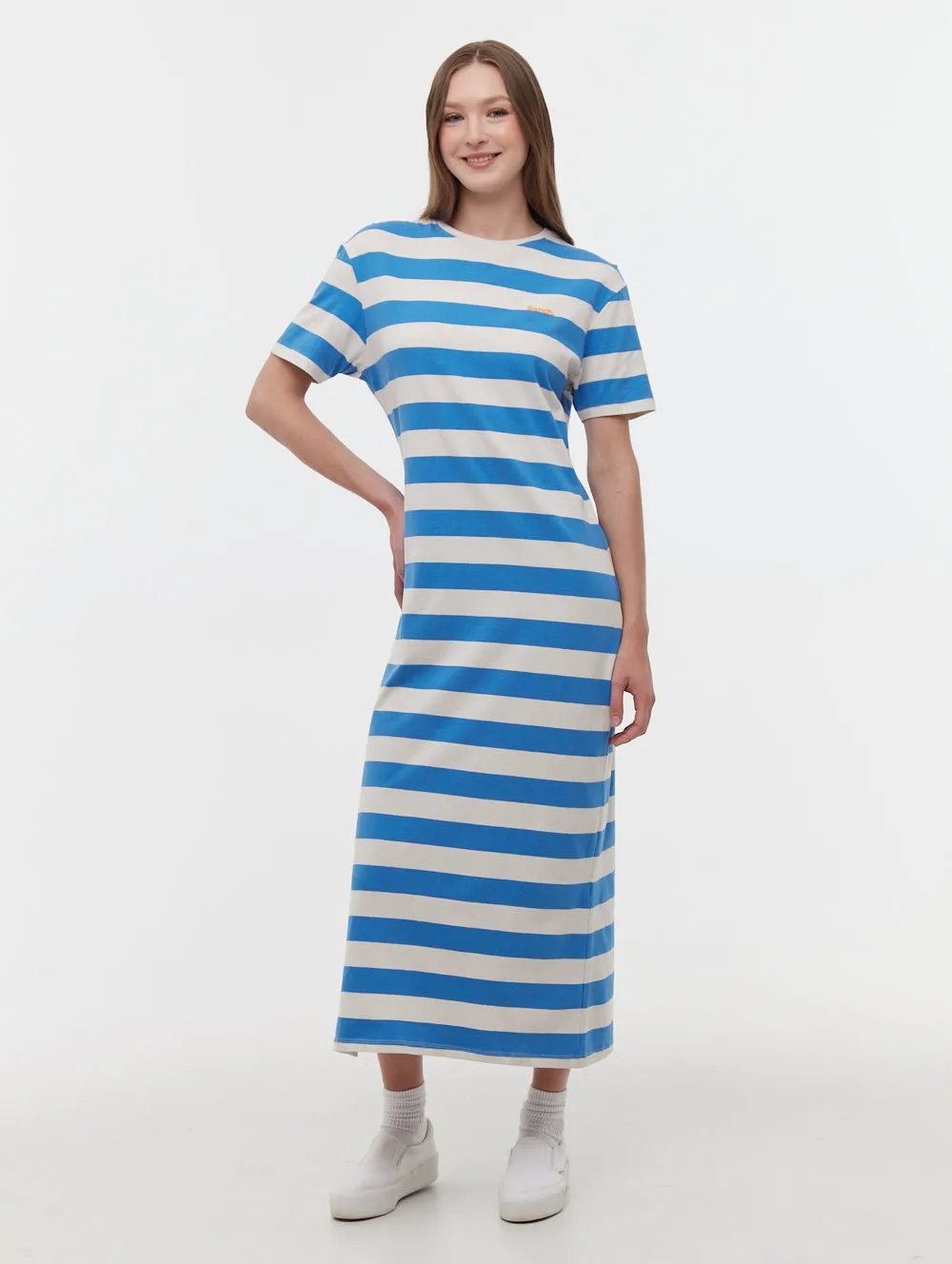 Casual Pants Couple Look Marri Striped T-Shirt Maxi Dress