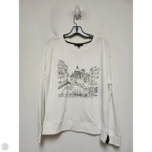 Sweatshirt Crewneck By Jane And Delancey In White, Size: L Firm Leather Kid Play
