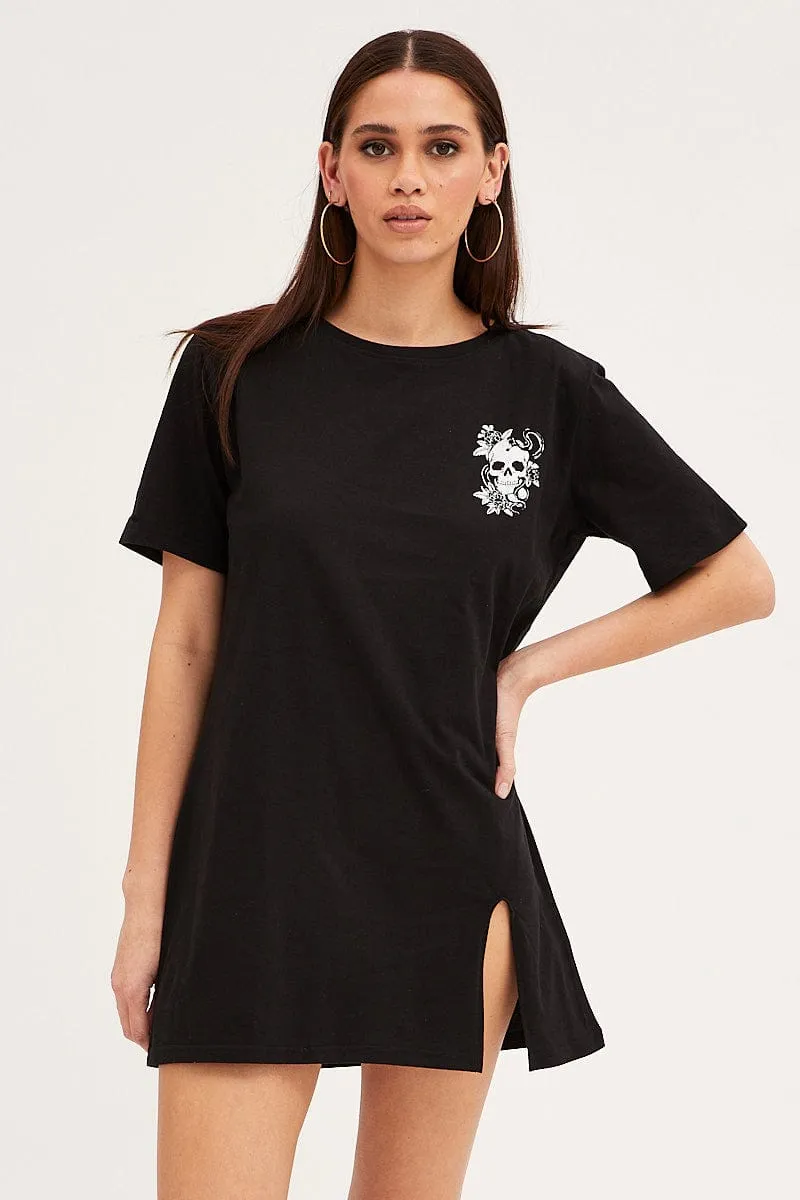 Black T-Shirt Dress AbrasionFreeZone