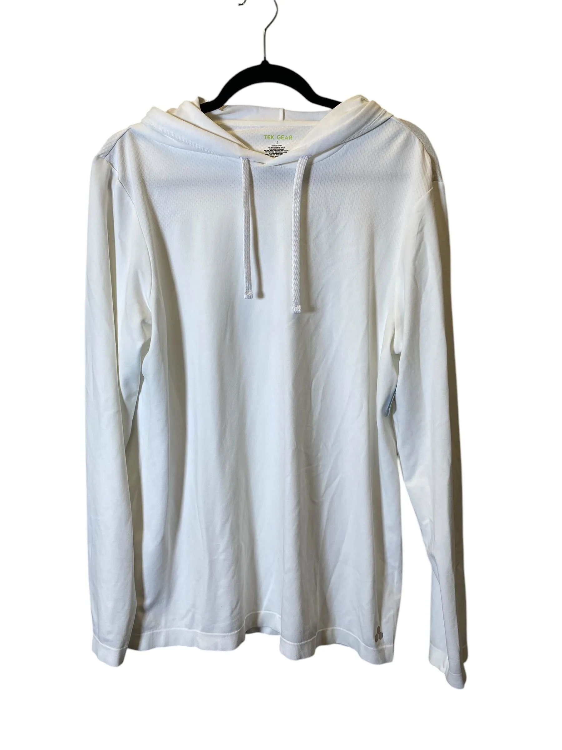 High-Waisted Pants Athletic Sweatshirt Collar By Tek Gear In White, Size: L