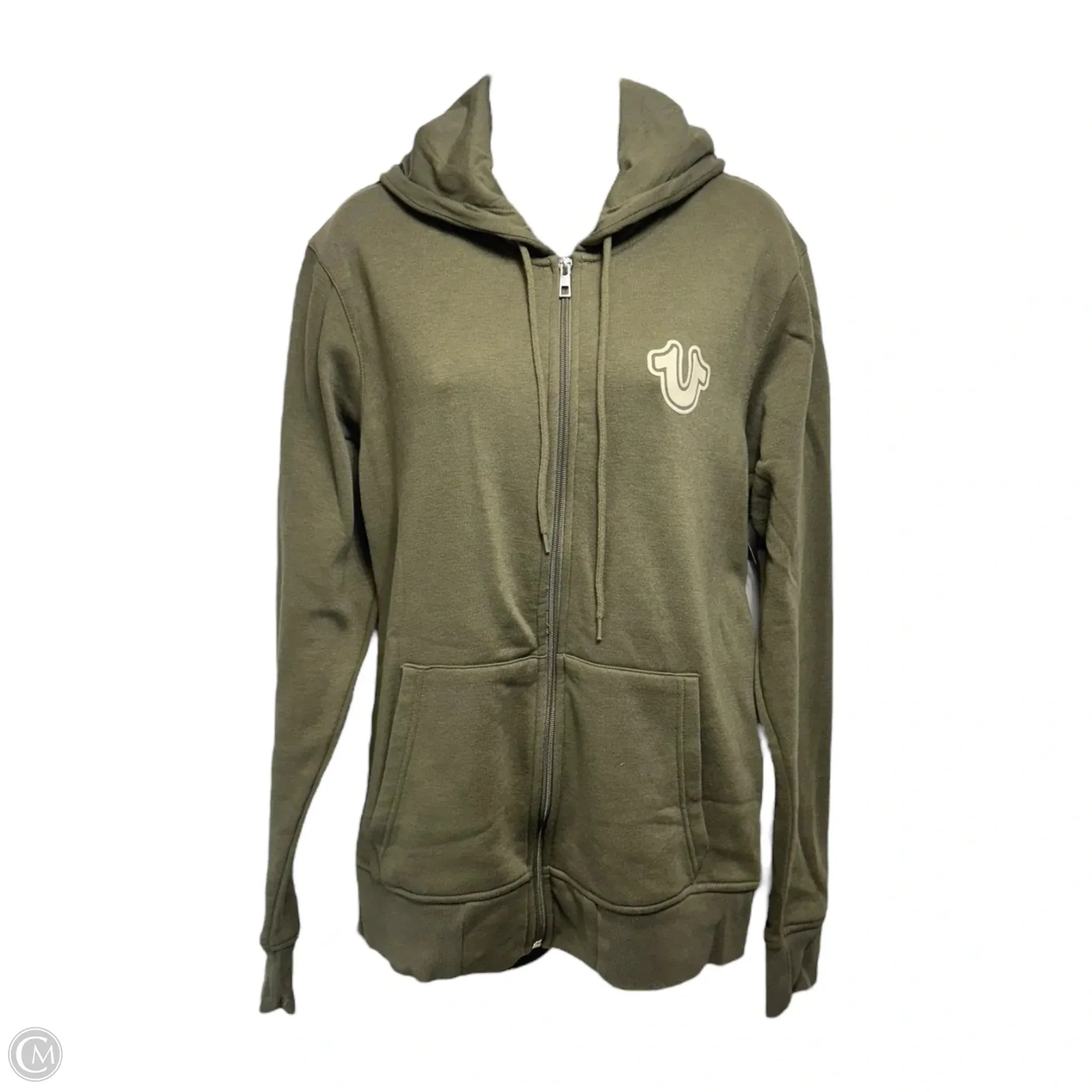 Work Wear Planet Care Sweatshirt Hoodie By True Religion In Green, Size: M