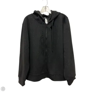 Athletic Sweatshirt Hoodie By Clothes Mentor In Black, Size: 2x Smooth Yarn Charm Core