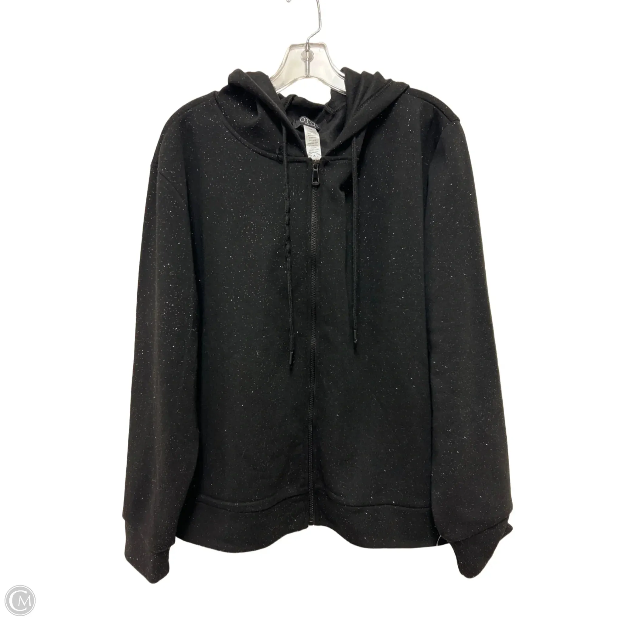 Athletic Sweatshirt Hoodie By Clothes Mentor In Black, Size: 2x Smooth Yarn Charm Core