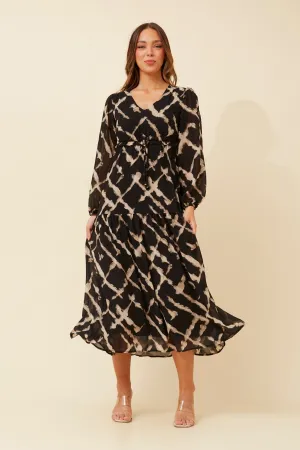 Pure Linen Blend Heavy Outerwear ThermalInsulationLayer CRYSTELLE MAXI DRESS