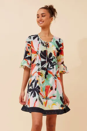 NIETTA LEAF PRINT DRESS EcoFriendly Textiles