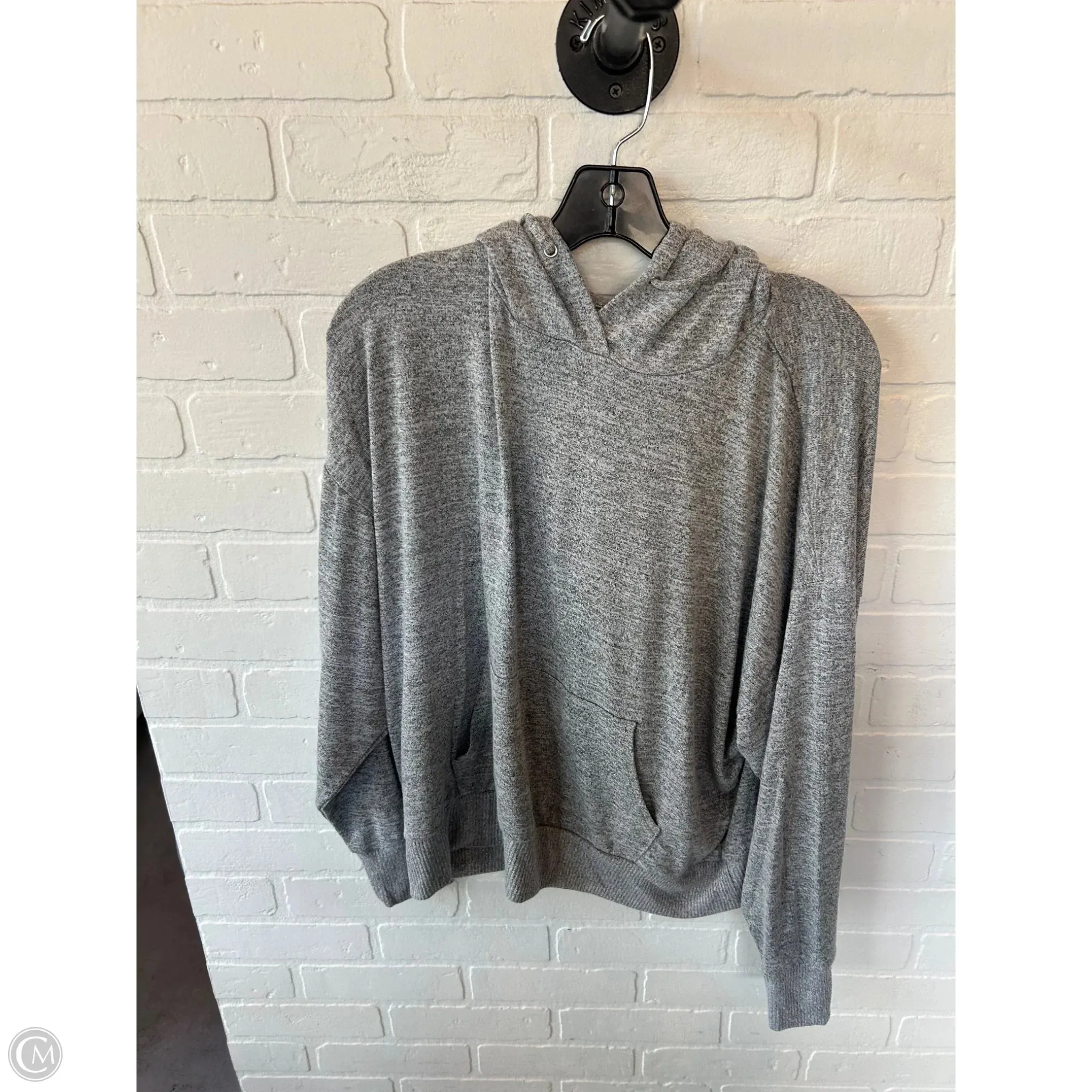 Sweatshirt Hoodie By Gap In Grey, Size: L Trendy Jacket AntimicrobialCoating