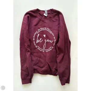 Sweatshirt Crewneck By Gildan In Maroon, Size: S Breathable Fit