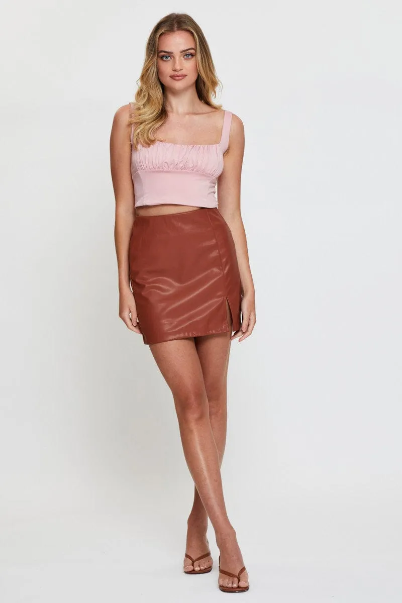 Fresh Ease Pink Crop Top