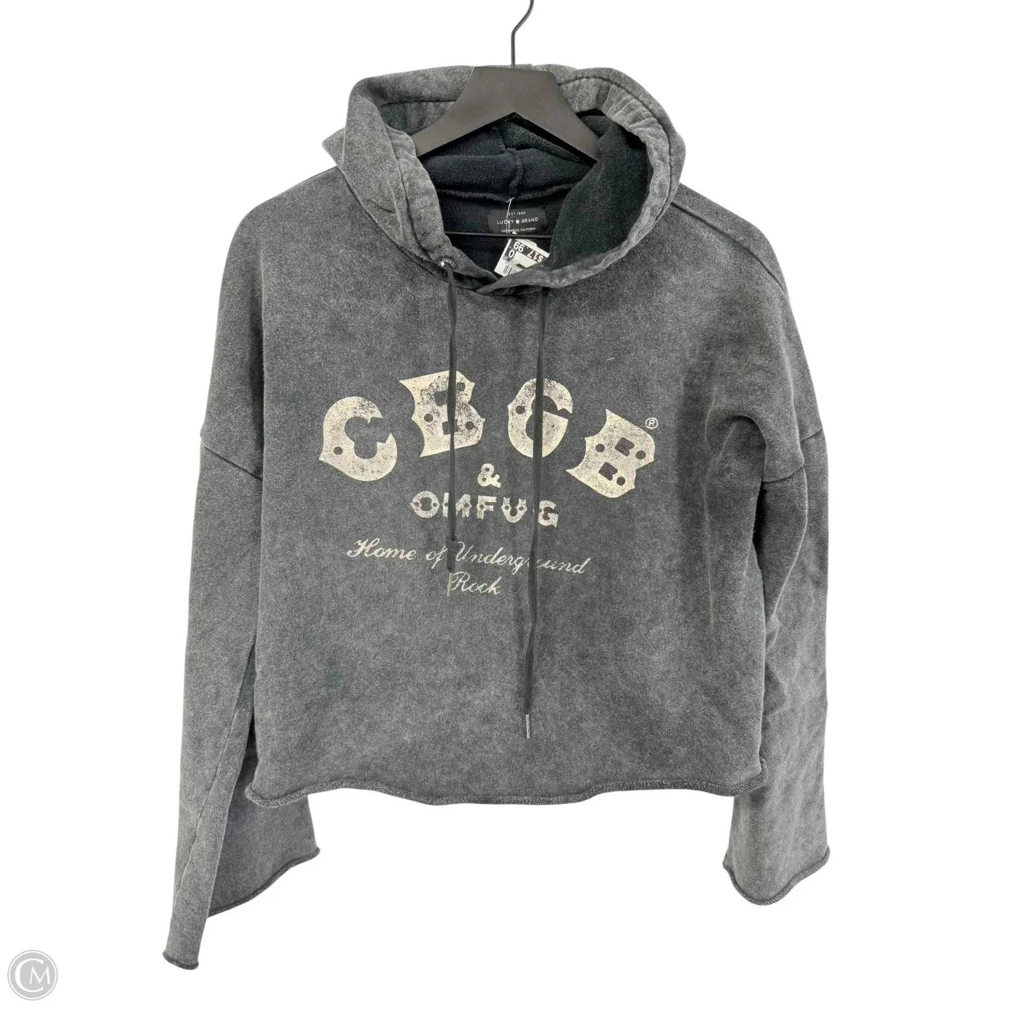 Sweatshirt Hoodie By Lucky Brand In Grey, Size: M Comfortable Outfit
