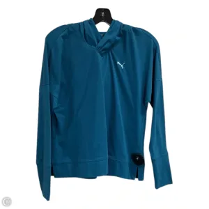 Sweatshirt Hoodie By Puma In Teal, Size: M SoftTouchLining