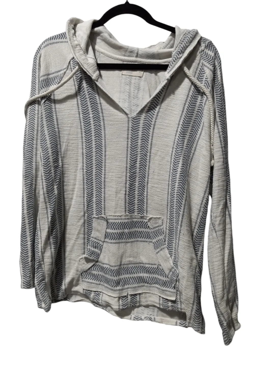 Sweatshirt Hoodie By Ocean Drive In Blue & White, Size: M Winter Core