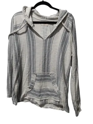 Sweatshirt Hoodie By Ocean Drive In Blue & White, Size: M Winter Core