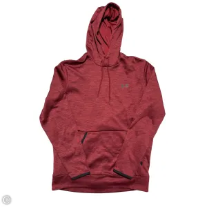 Athletic Sweatshirt Hoodie By Under Armour In Red, Size: M Polish Tone StretchableMaterial
