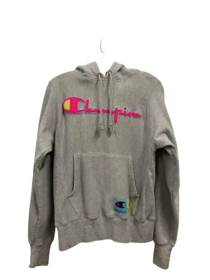 BiasCut Trims Heat Safe Athletic Sweatshirt Hoodie By Champion In Grey, Size: Xs