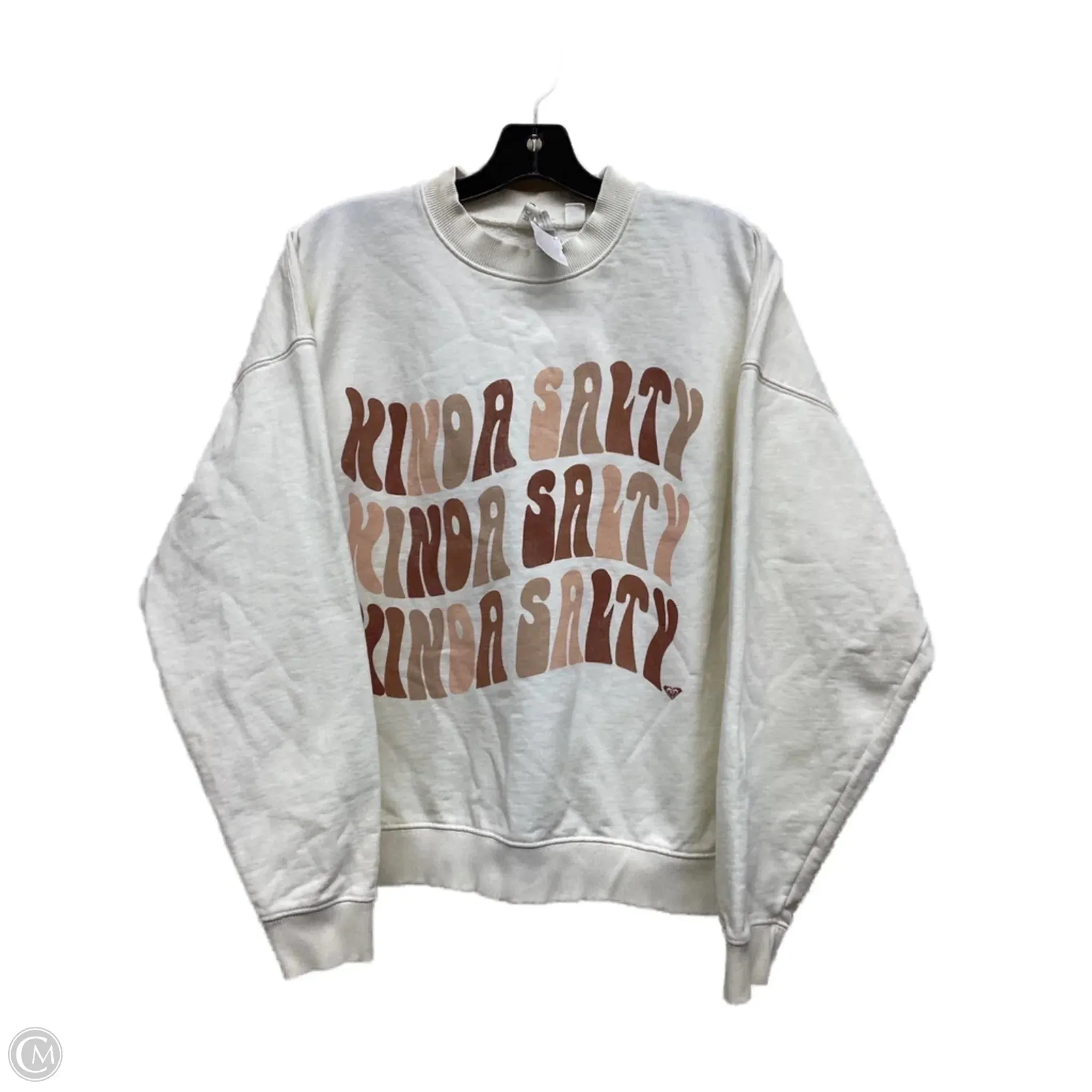 Trans Glow Elegant Layer Sweatshirt Crewneck By Roxy In Tan, Size: Xs