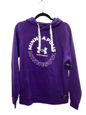Sweatshirt Hoodie By Under Armour In Purple, Size: S PillingResistant EasyAdjustment