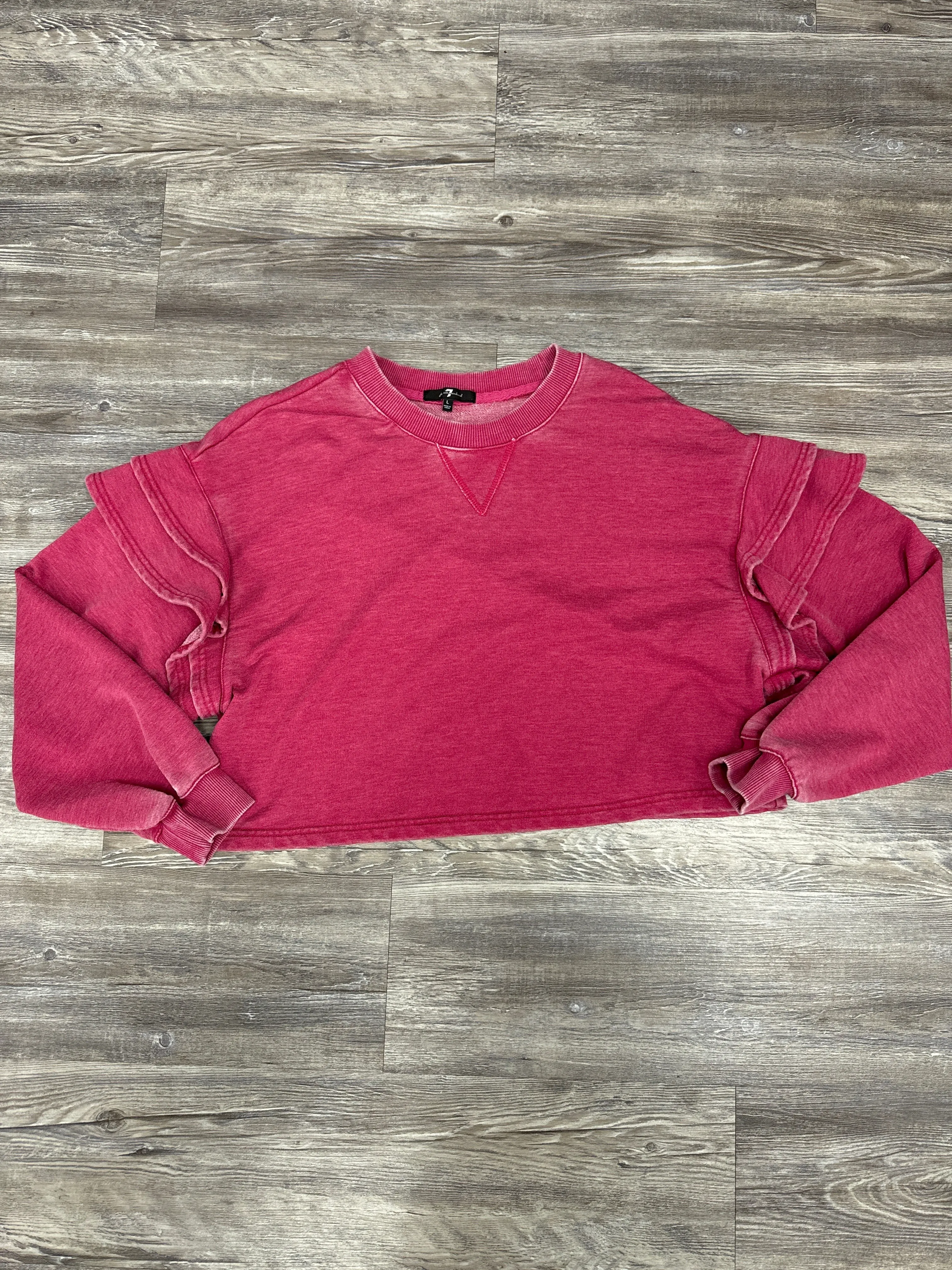 Sweatshirt Crewneck By 7 For All Mankind In Red, Size: L Warm Gloves Harbor Style