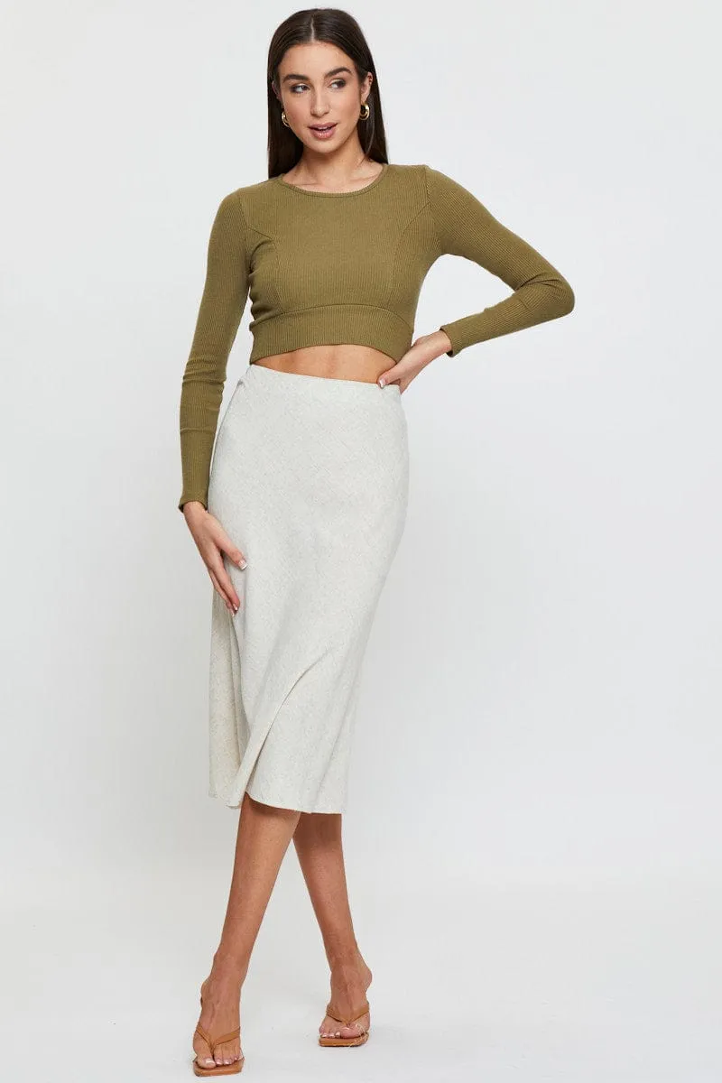 City Beat SustainableCertified Green Crop T-Shirt Long Sleeve