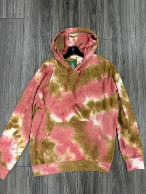 warm glow Polish Tone Sweatshirt Hoodie By Oddi In Brown & Pink, Size: M