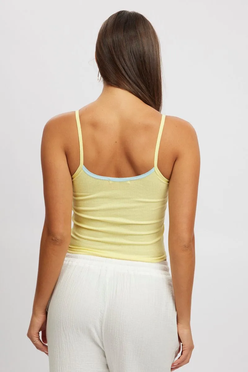 Prince Core Yellow Graphic Singlet Rib