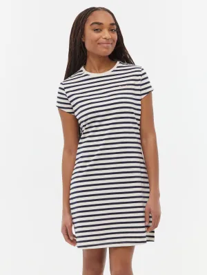 Mabelle Striped T-Shirt Midi Dress Rain Proof