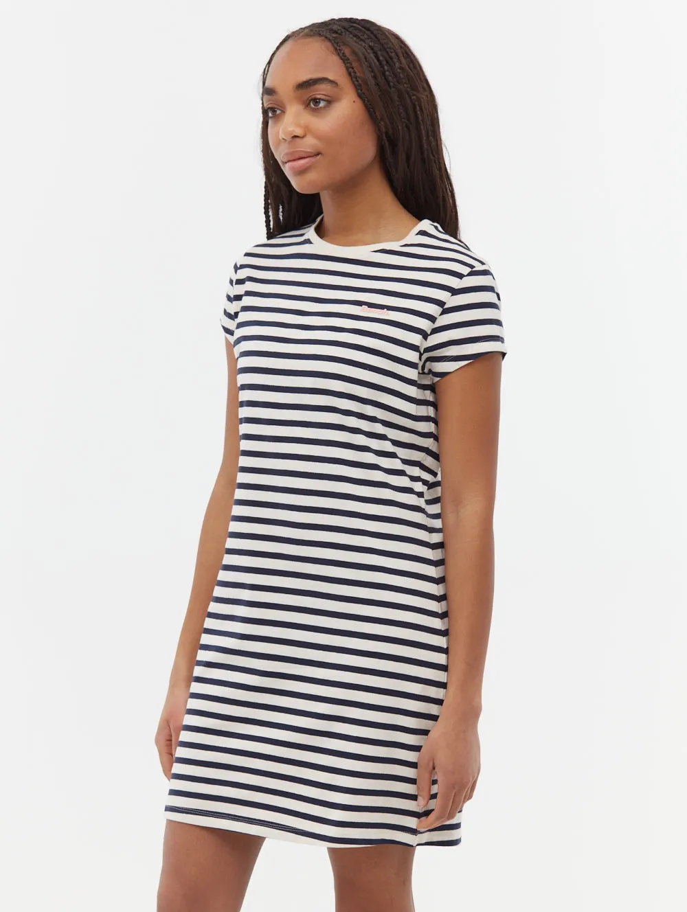 Run Glow Mabelle Striped T-Shirt Midi Dress