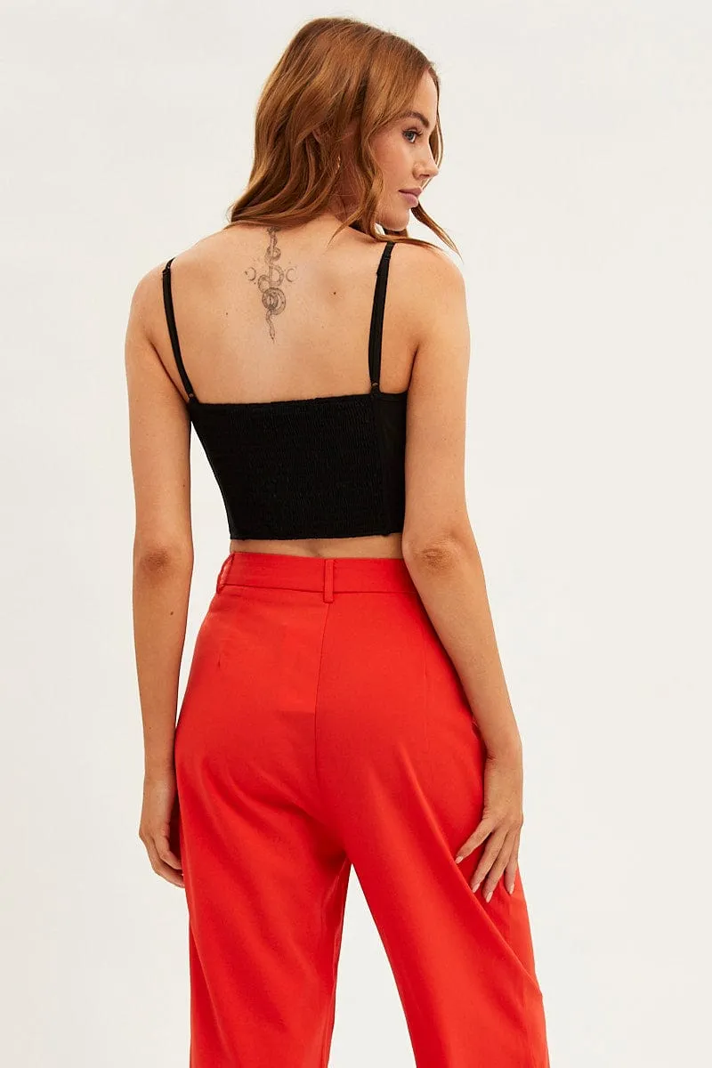 Black Corset Top Sleeveless Cowl Neck Crop Mesh Practical Boots City Casual