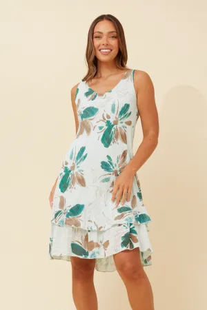 Boho Free Elegant Wear NICOLE FLORAL DOUBLE LAYER DRESS