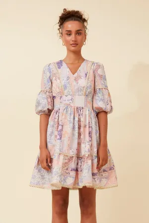 AITANA PATCHWORK SHORT DRESS SoftTouchLining