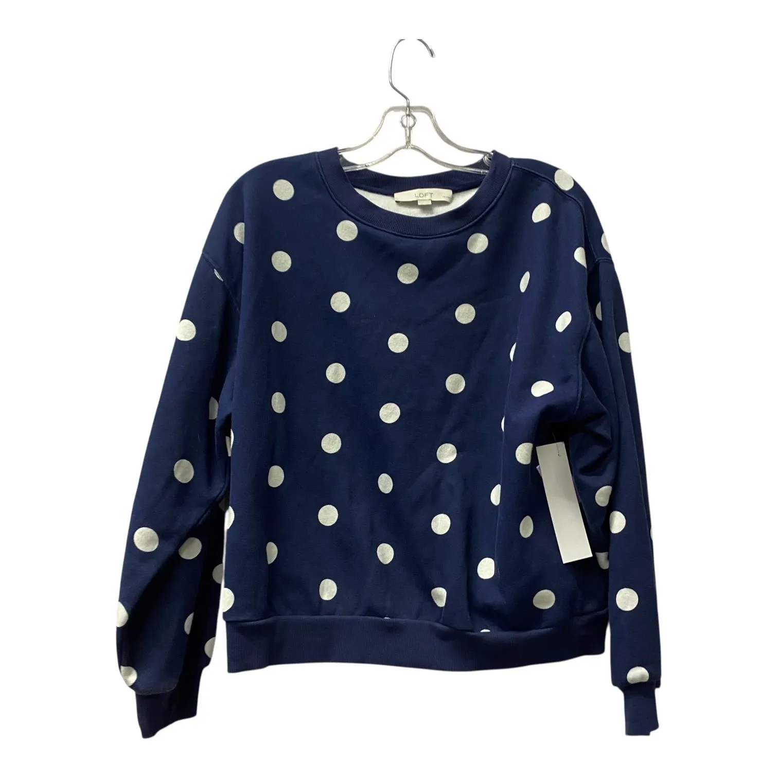 Sweatshirt Crewneck By Loft In Blue, Size:Mp WeightlessLayeringPiece