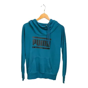 Sweatshirt Hoodie By Puma In Aqua, Size: S SheerLayeredPanels Craft Edge