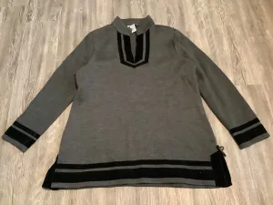 HighCollar Style Sweatshirt Crewneck By Soft Surroundings In Grey, Size: Xl