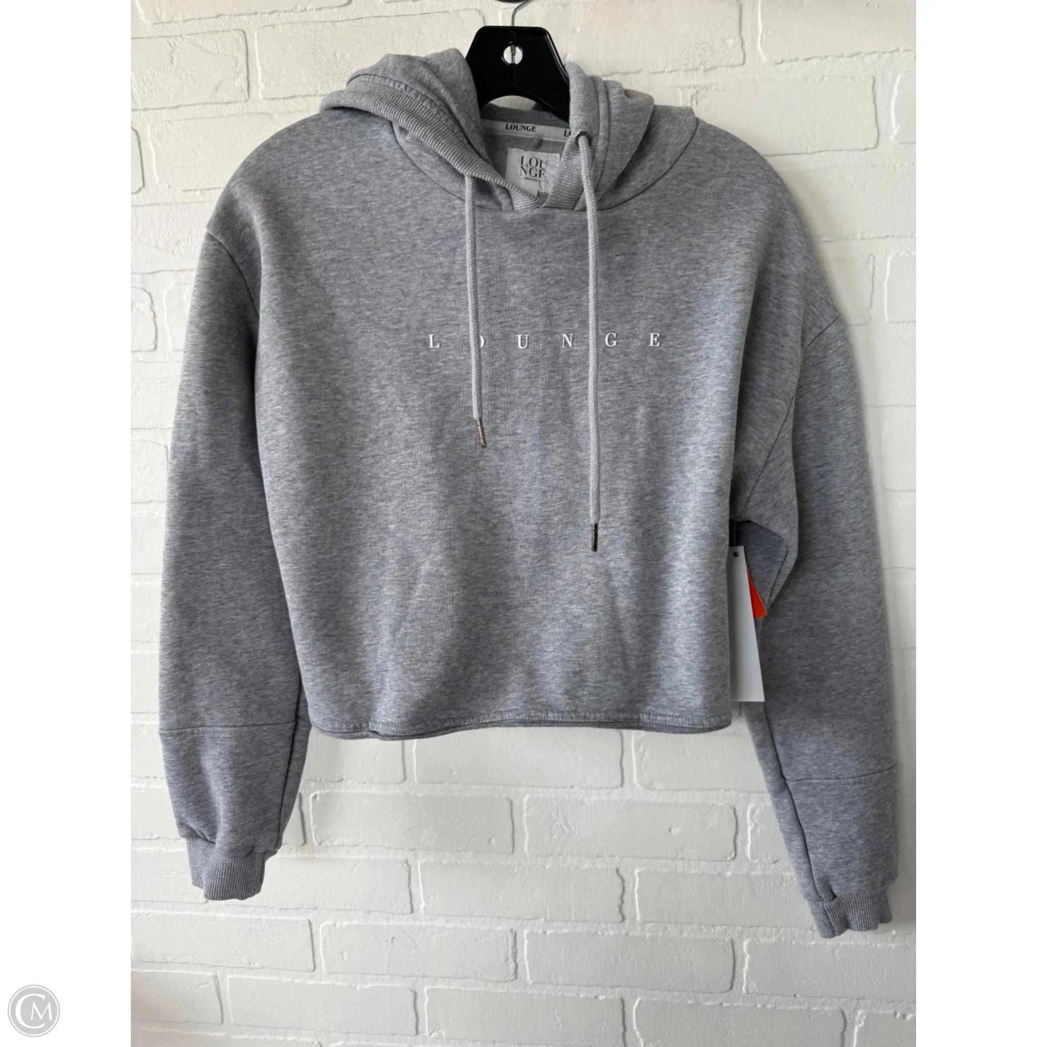 Silent Mood LowMaintenanceMaterial Sweatshirt Hoodie By Clothes Mentor In Grey & White, Size: M