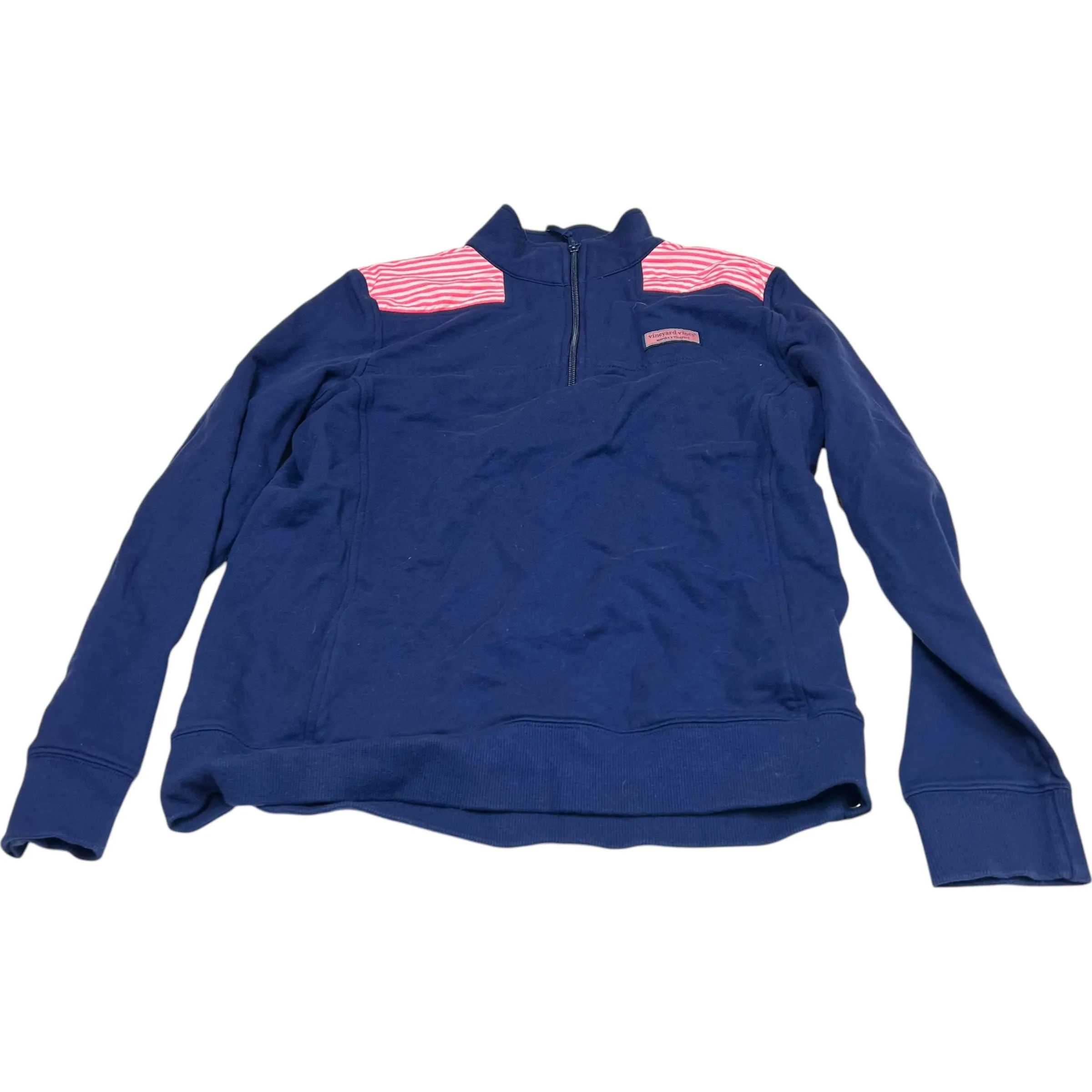 GridTexture Sweatshirt Collar By Vineyard Vines In Blue, Size: S