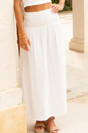 Brady Cheesecloth Skirt | White Layered Design