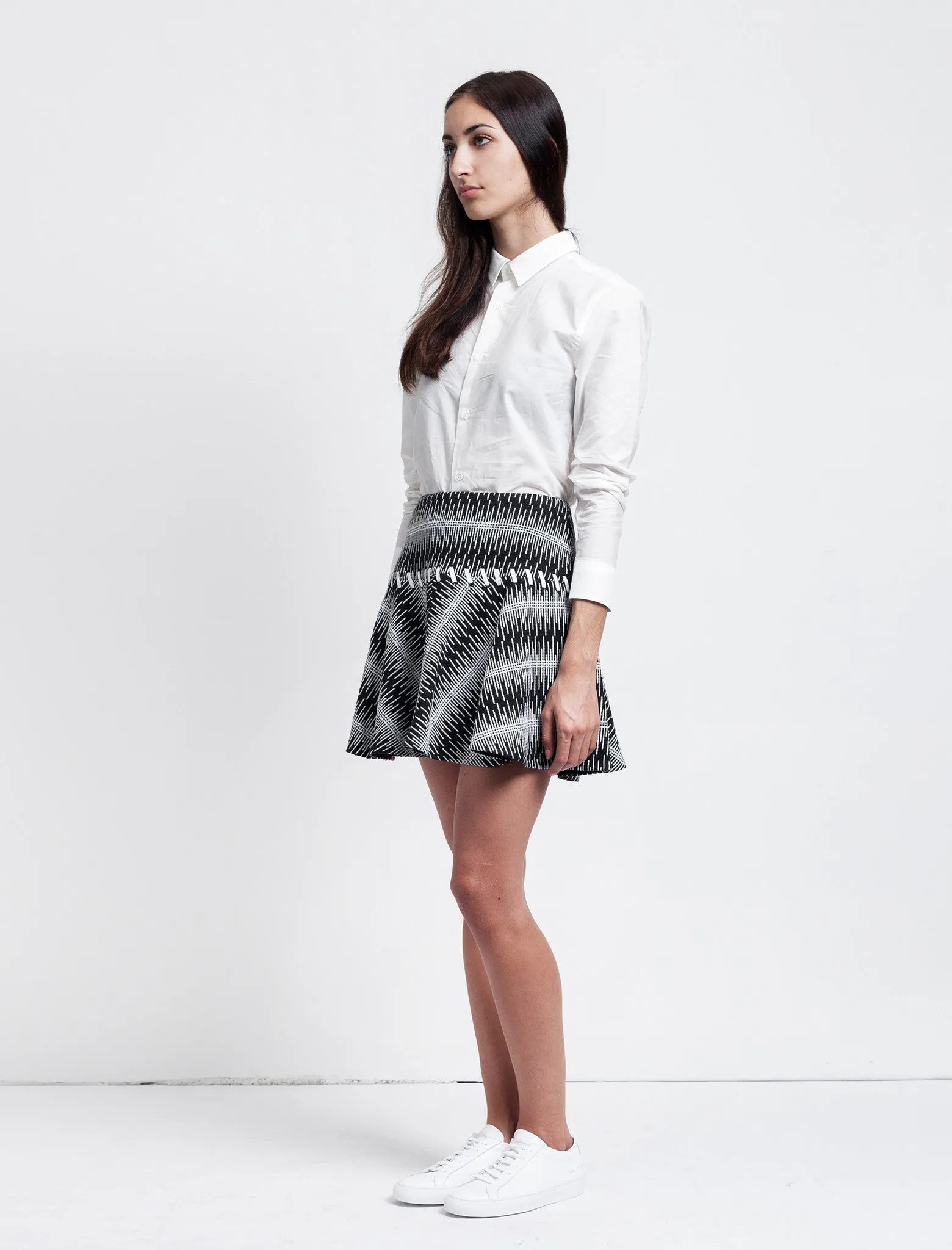 Easy Layers Cotton Tweed Full Skirt