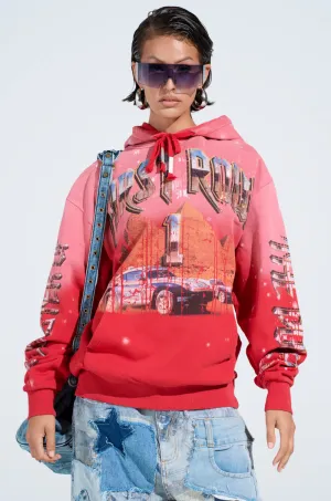 IN THE FAST LANE HOODED SWEATSHIRT product retro nostalgia product gym readiness