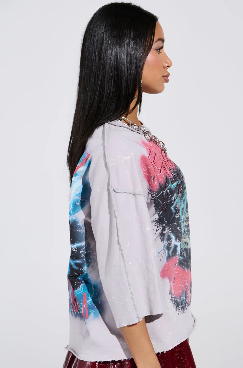 product weekday wearability product custom made perfection PRIMAL FURY CROPPED GRAPHIC SWEATSHIRT