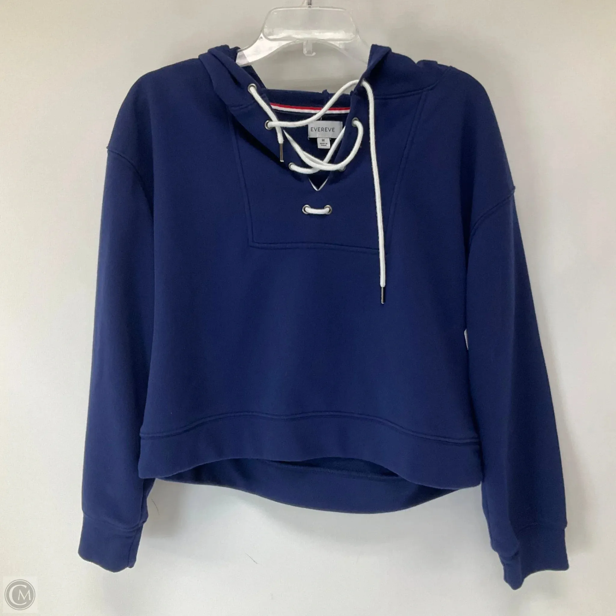 KnotFree Tailoring Smile Ease Sweatshirt Hoodie By Evereve In Blue, Size: M