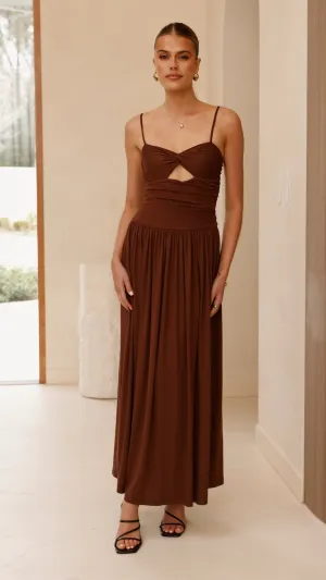 Light and airy dress The soft fabric of this maxi dress provides a luxurious feel while remaining comfortable Libertine Maxi Dress - Chocolate