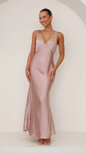 Heroine Mood relaxed elegance Sofia Maxi Dress - Dusty Pink