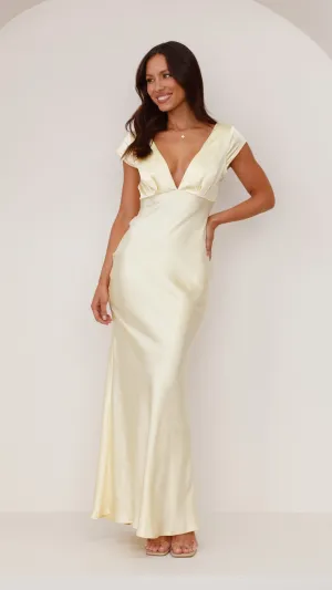 This dress features a classic design that works well for both day and night wear Amelia Maxi Dress - Yellow