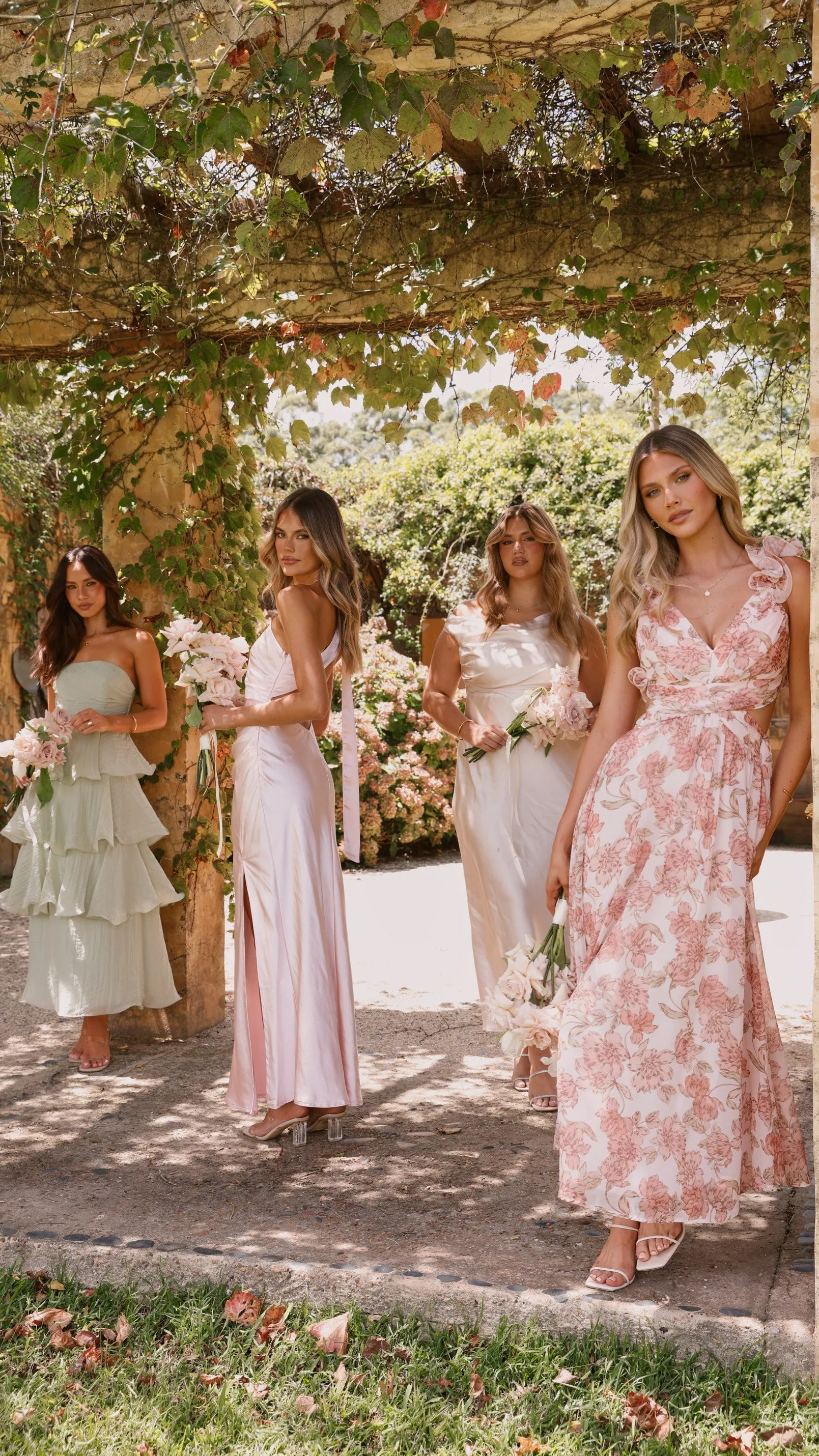 Angel Feel Auria Off Shoulder Maxi Dress - Champagne