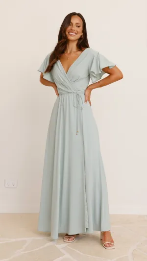 Charlize Maxi Dress - Sage Dream Flow